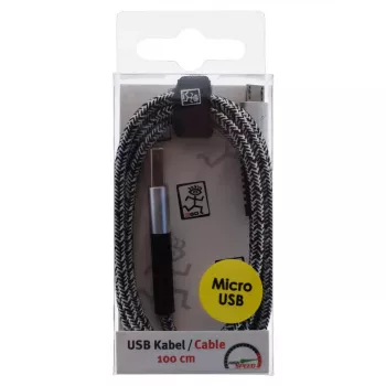 Cabo USB 2GO 795951 1 m USB B Micro-USB B prateado