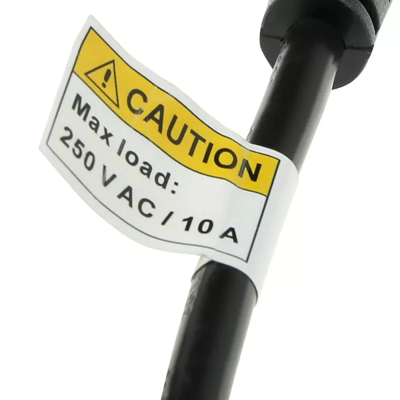 Cabo de alimentação ACT C14 - conector fêmea tipo F (corrente máx. 10A) preto 0,6 m
