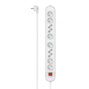 Extensão elétrica Hama 00223041 1,5 m 10 saídas AC interior branca