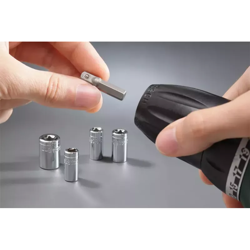 kwb 105000 Conjunto de chaves de caixa com adaptador de 1/4", 7/8/10/13 mm, 5 un.