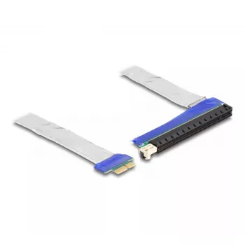 Placa riser DeLOCK PCI Express x1 macho para slot x16 com cabo 20 cm