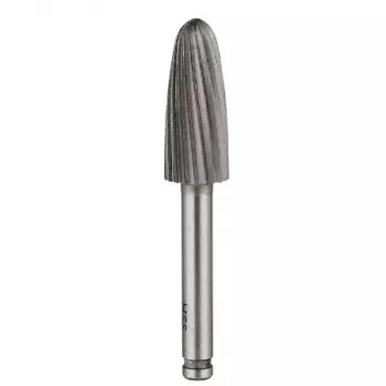 Fresa rotativa KWB 700340 — cabeça cónica HSS Ø12 mm, haste Ø6 mm, para aço inoxidável