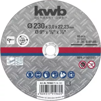 Disco de corte KWB 791993 núcleo plano para metal