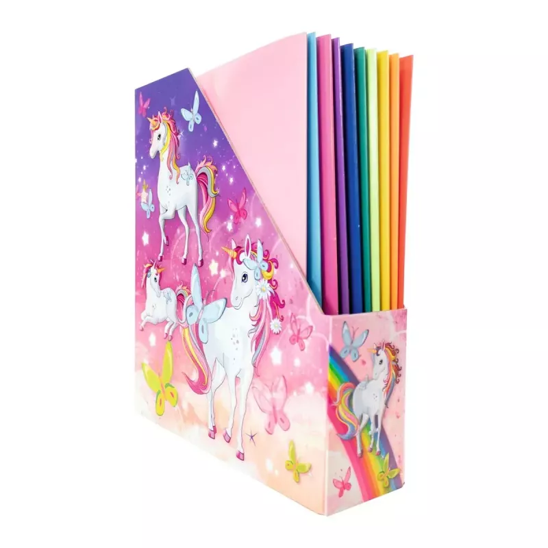 Porta-revistas HERMA A4 unicórnio design robusto para casa e escritório