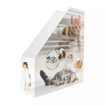 Arquivador de revistas HERMA gatos A4 amarelo