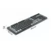Hama WK-800 teclado mecânico sem fios multidispositivo, LED, QWERTZ, preto