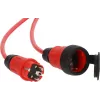 Cabo de extensão Brennenstuhl 9161050210 5 m 1 saída AC exterior preto vermelho