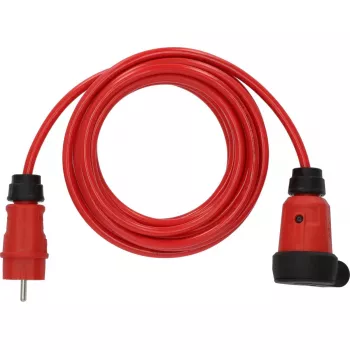 Cabo de extensão Brennenstuhl 9161050210 5 m 1 saída AC exterior preto vermelho