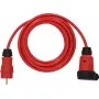 Cabo de extensão Brennenstuhl 9161050210 5 m 1 saída AC exterior preto vermelho
