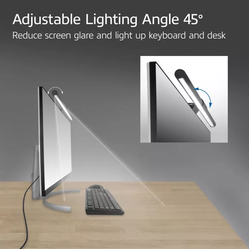 Barra de luz LED para monitor ACT AC8055 — luz de ecrã regulável alimentada por USB