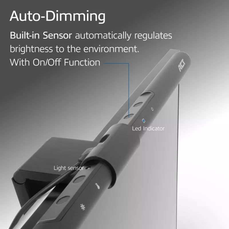 Barra de luz LED para monitor ACT AC8055 — luz de ecrã regulável alimentada por USB