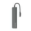 Hub de interface Epico 9915112100080 — host USB Type-C, HDMI, USB 2.0, USB Type-C, leitor de cartões MicroSD/SD, alumínio/TPU, cinzento