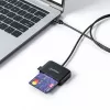 Leitor de cartões de chip por contacto Manhattan USB-C com slot MicroSD, conector USB Type-C para interface de leitor por contacto e microSDXC, compatível com Windows, macOS e Linux, lê cartões SIM com adaptador, cabo de 1 m, preto, três anos de garantia