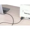 Cabo conversor Manhattan USB-C para série, 1 m, macho para macho, série/RS232/COM/DB9, chip Prolific PL2303GT, cabo preto, três anos de garantia