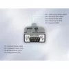 Cabo conversor Manhattan USB-C para série, 1 m, macho para macho, série/RS232/COM/DB9, chip Prolific PL2303GT, cabo preto, três anos de garantia