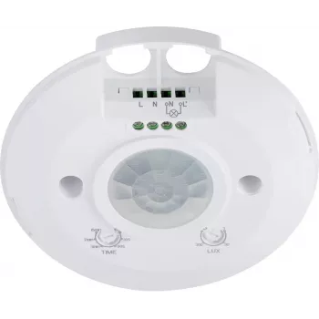 Renkforce 1488533 Detetor de movimento PIR de teto, 360 graus, relé, branco, IP20