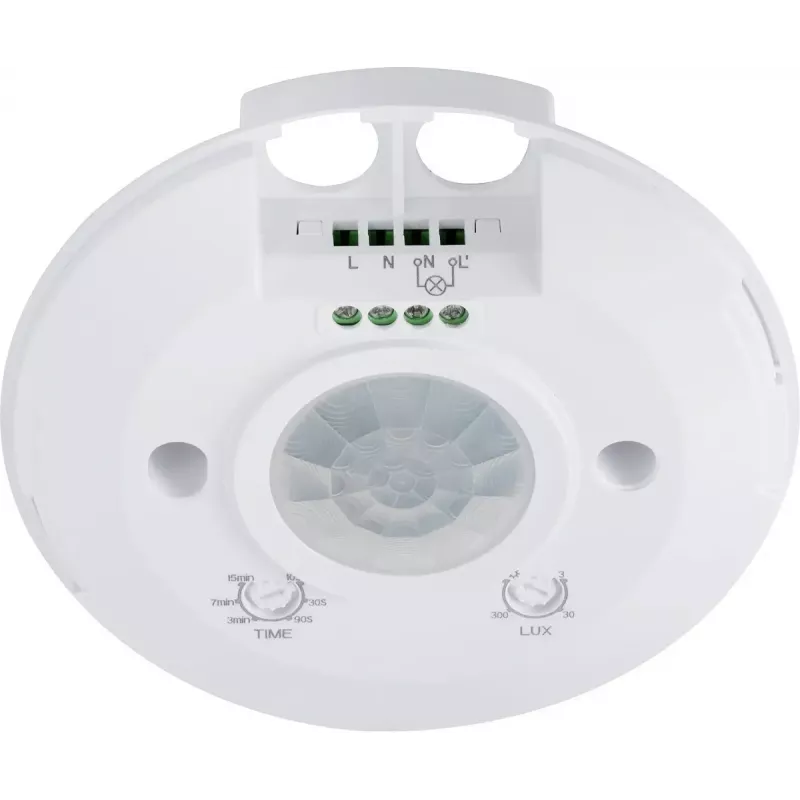 Renkforce 1488533 Detetor de movimento PIR de teto, 360 graus, relé, branco, IP20