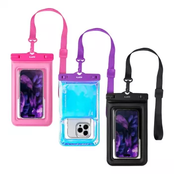Bolsa universal à prova de água para telemóvel LAUT POP AQUA IP68, preto – para smartphones