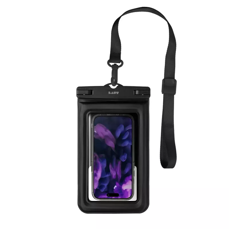 Bolsa universal à prova de água para telemóvel LAUT POP AQUA IP68, preto – para smartphones