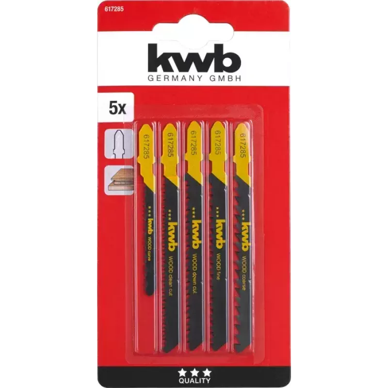 Lâmina de serra de recortar KWB 617285 aço alto carbono 5 unidades