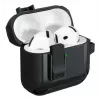 Capa de proteção para AirPods 4 LAUT ZENTRY — policarbonato + TPU, preto