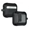 Capa de proteção para AirPods 4 LAUT ZENTRY — policarbonato + TPU, preto