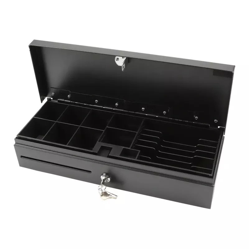 Gaveta de caixa registadora eletrónica Olympia HS-170 aço preto 460x170x100mm