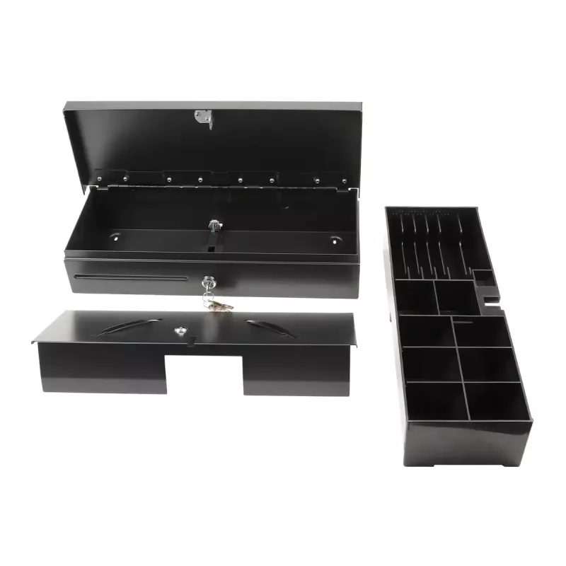 Gaveta de caixa registadora eletrónica Olympia HS-170 aço preto 460x170x100mm
