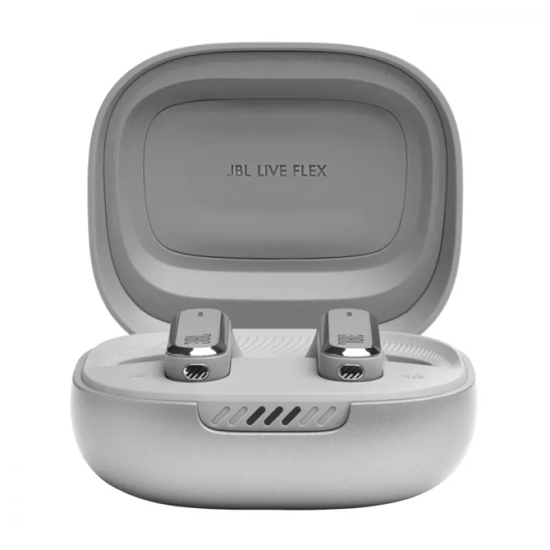 JBL LIVE FLEX headset sem fios in-ear chamadas/música Bluetooth prateado