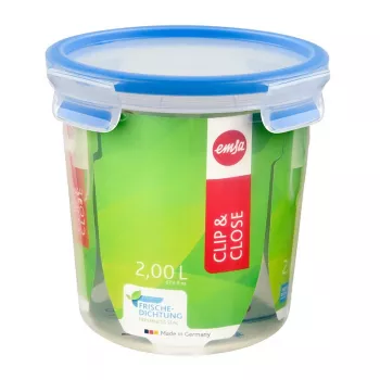 Recipiente para alimentos EMSA 508553 caixa redonda 2 L azul, transparente 1 unid.