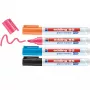Marcador para vidro Edding 95 ponta redonda preto azul laranja rosa