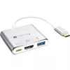 Techly IADAP USB31-HDMIPTY dock para portátil/replicador de portas com fio USB 3.2 Gen 1 (3.1 Gen 1) Type-C prateado