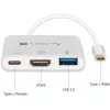 Techly IADAP USB31-HDMIPTY dock para portátil/replicador de portas com fio USB 3.2 Gen 1 (3.1 Gen 1) Type-C prateado