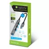 Dock para portátil/replicador de portas Techly IUSB32-HUB4A-3U2SLS com fios USB 3.2 Gen 1 (3.1 Gen 1) Type-A cinzento