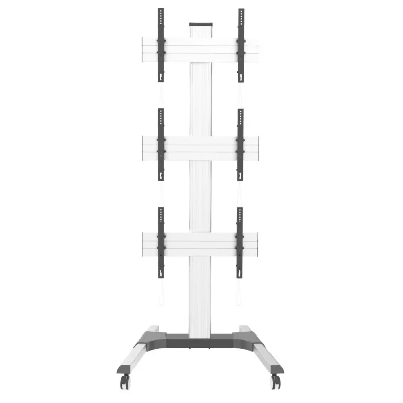 Suporte de chão Techly para 3 TVs LCD/LED 32-55 polegadas para parede de vídeo