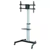 Suporte de chão com carrinho Techly para TV LCD/LED 37-86 polegadas, 200 x 200 mm, 600 x 400 mm, -10 - 5°, 180°, alumínio, plástico, aço, preto, cinzento