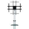 Suporte de chão com carrinho Techly para TV LCD/LED 37-86 polegadas, 200 x 200 mm, 600 x 400 mm, -10 - 5°, 180°, alumínio, plástico, aço, preto, cinzento