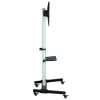 Suporte de chão com carrinho Techly para TV LCD/LED 37-86 polegadas, 200 x 200 mm, 600 x 400 mm, -10 - 5°, 180°, alumínio, plástico, aço, preto, cinzento