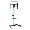 Suporte de chão com carrinho Techly para TV LCD/LED 37-86 polegadas, 200 x 200 mm, 600 x 400 mm, -10 - 5°, 180°, alumínio, plástico, aço, preto, cinzento