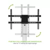 Suporte de chão com carrinho Techly para TV LCD/LED 37-86 polegadas, 200 x 200 mm, 600 x 400 mm, -10 - 5°, 180°, alumínio, plástico, aço, preto, cinzento