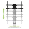 Suporte de chão com carrinho Techly para TV LCD/LED 37-86 polegadas, 200 x 200 mm, 600 x 400 mm, -10 - 5°, 180°, alumínio, plástico, aço, preto, cinzento