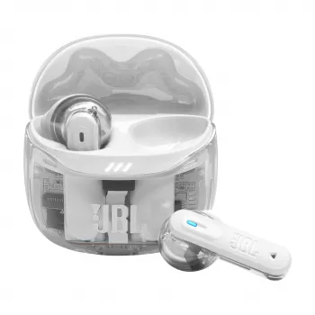 Headset JBL Tune Flex 2 Ghost Edition — True Wireless (TWS) In-Ear, Bluetooth, 20–20000 Hz, branco