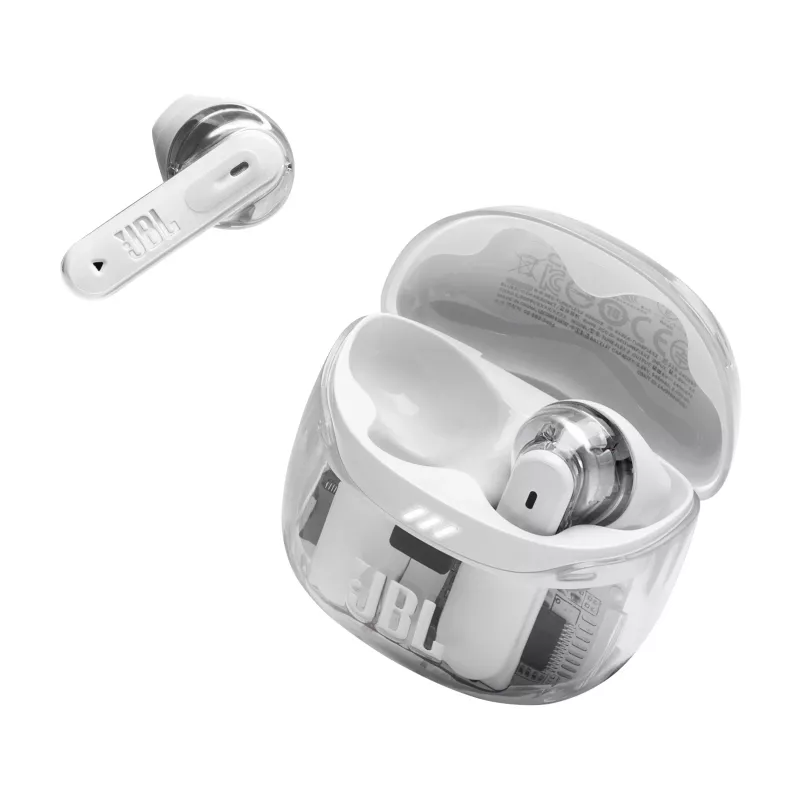 Headset JBL Tune Flex 2 Ghost Edition — True Wireless (TWS) In-Ear, Bluetooth, 20–20000 Hz, branco