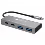 Techly IUSB32C-HUB4AC2 hub USB-C de 4 portas (2x USB-A, 2x USB-C), USB 3.2, 10 Gbps, prateado