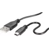 Renkforce RF-4080792 Cabo de dados USB 2.0, USB-A para Mini-USB-B, 1 m, Preto