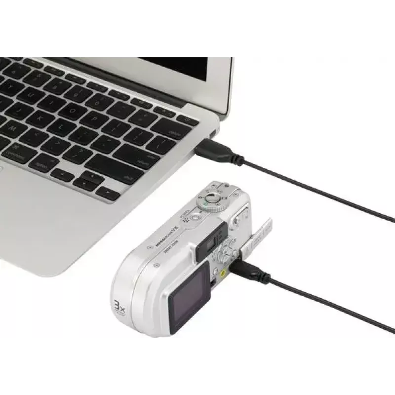 Renkforce RF-4080792 Cabo de dados USB 2.0, USB-A para Mini-USB-B, 1 m, Preto