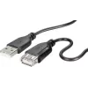 Cabo USB 2.0 Renkforce RF-4080795, USB-A para USB-A, 1 m, preto