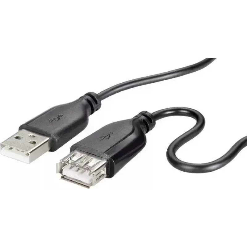 Cabo USB 2.0 Renkforce RF-4080795, USB-A para USB-A, 1 m, preto