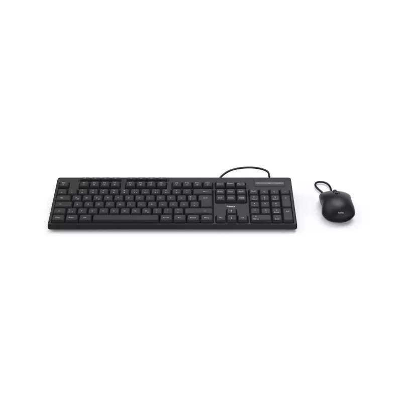 Hama CKM-200 Teclado e rato incluídos Home/Office USB QWERTZ Alemão Preto