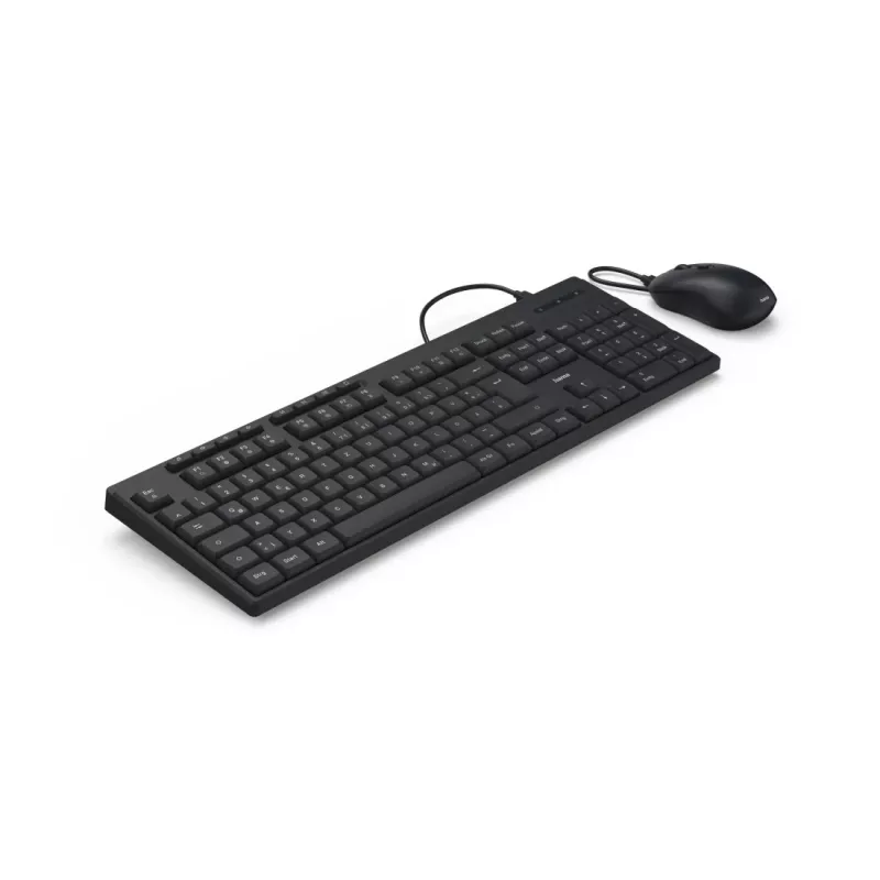 Hama CKM-200 Teclado e rato incluídos Home/Office USB QWERTZ Alemão Preto
